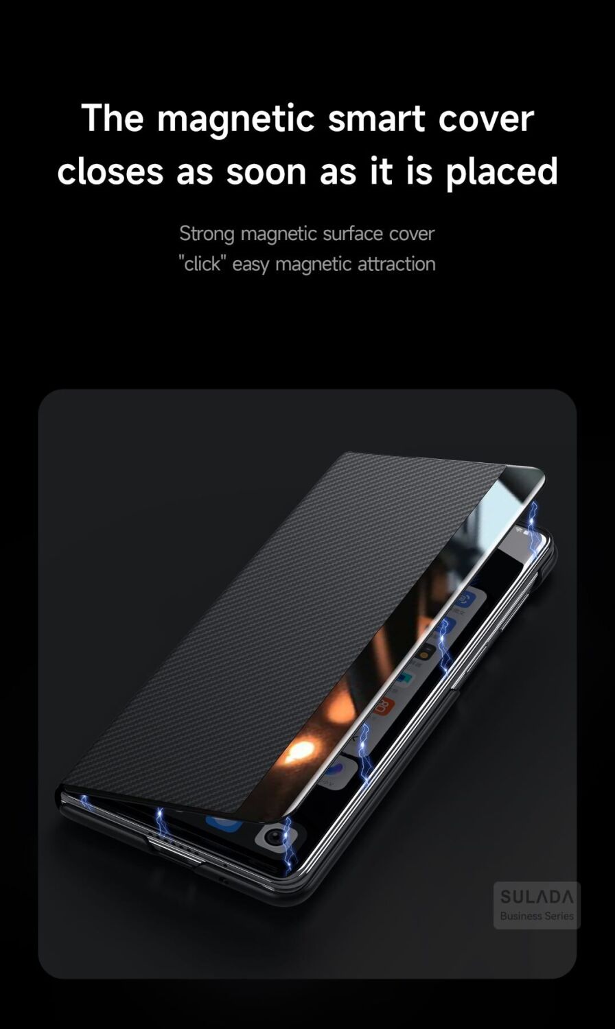 Захисний чохол SULADA Smart Window Case для Samsung Galaxy Fold 8 Ultra - Blue. Фото 6 Захисний чохол SULADA Smart Window Case для Samsung Galaxy Fold 8 Ultra - Blue (424020L). Фото 6 з 12