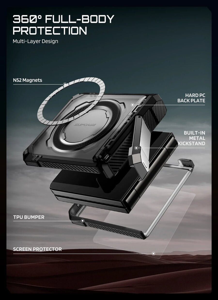 Захисний чохол Supcase UB Grip MagSafe (FF) для Samsung Galaxy Flip 8 (843439162266) - Black. Фото 11 Захисний чохол Supcase UB Grip MagSafe (FF) для Samsung Galaxy Flip 8 (843439162266) - Black (423547B). Фото 11 з 13
