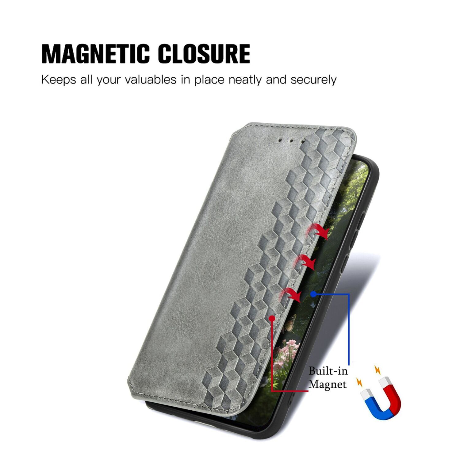 Чехол Deexe Rhombus Wallet для Honor 600 Lite - Black. Фото 6 Чехол Deexe Rhombus Wallet для Honor 600 Lite - Black (411805B). Фото 6 из 8