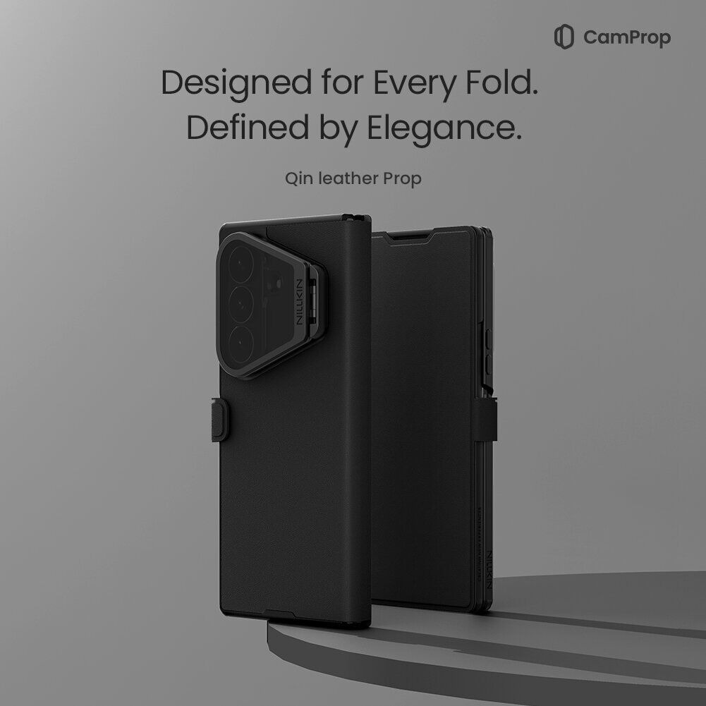 Чехол-книжка NILLKIN Qin Prop Silicone Leather Case для Samsung Galaxy Fold 8 Ultra - Black. Фото 7 Чехол-книжка NILLKIN Qin Prop Silicone Leather Case для Samsung Galaxy Fold 8 Ultra - Black (424083B). Фото 7 из 17