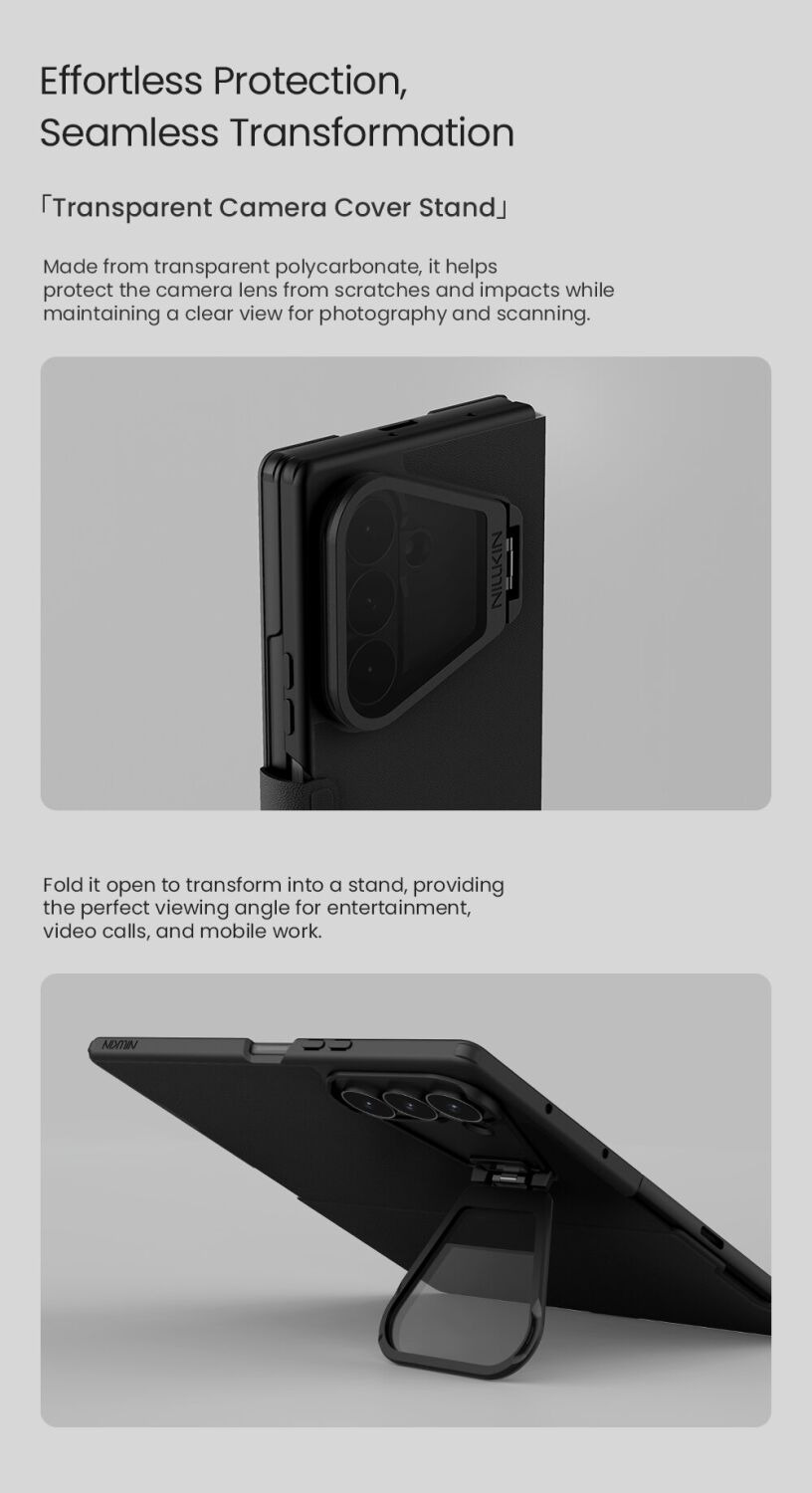 Чехол-книжка NILLKIN Qin Prop Silicone Leather Case для Samsung Galaxy Fold 8 Ultra - Black. Фото 10 Чехол-книжка NILLKIN Qin Prop Silicone Leather Case для Samsung Galaxy Fold 8 Ultra - Black (424083B). Фото 10 из 17