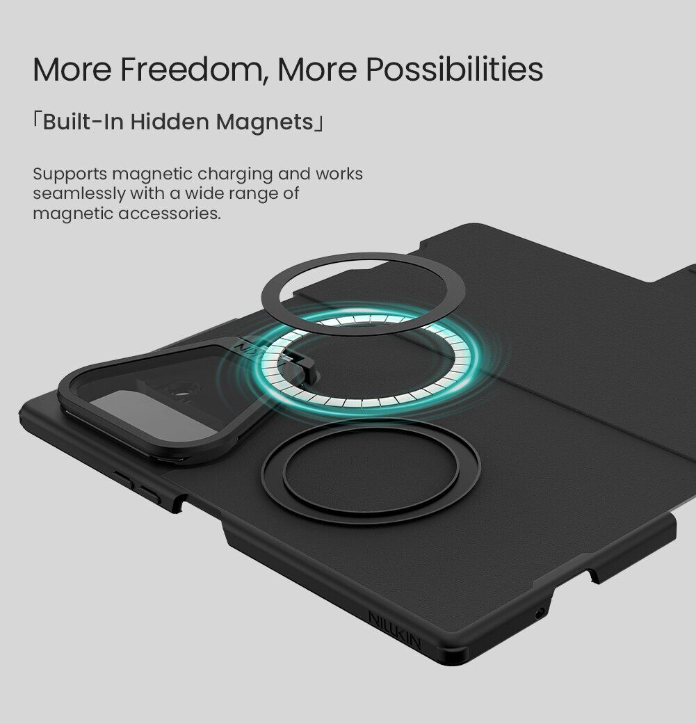 Чехол-книжка NILLKIN Qin Prop Silicone Leather Case для Samsung Galaxy Fold 8 Ultra - Black. Фото 13 Чехол-книжка NILLKIN Qin Prop Silicone Leather Case для Samsung Galaxy Fold 8 Ultra - Black (424083B). Фото 13 из 17
