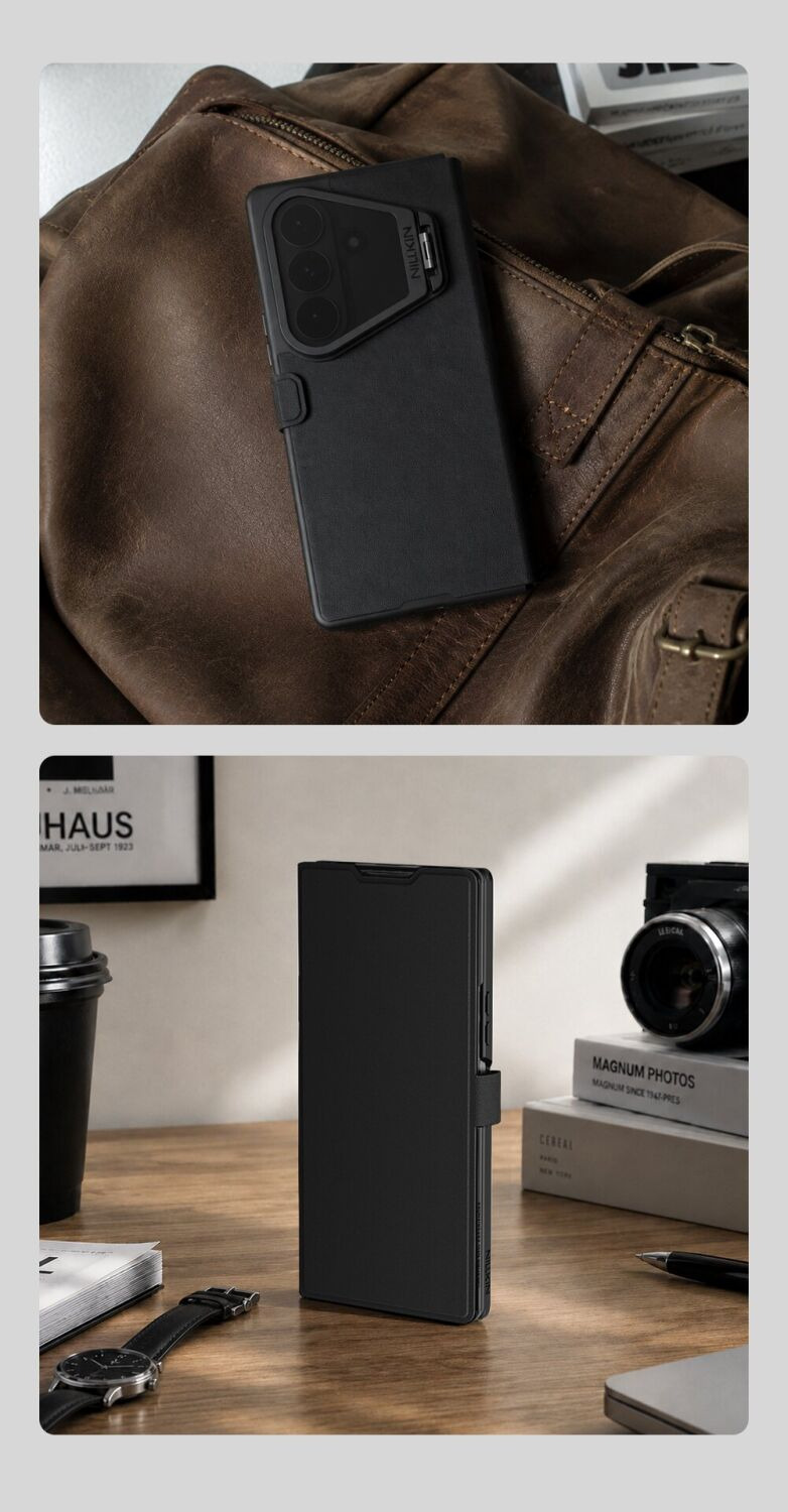Чехол-книжка NILLKIN Qin Prop Silicone Leather Case для Samsung Galaxy Fold 8 Ultra - Black. Фото 16 Чехол-книжка NILLKIN Qin Prop Silicone Leather Case для Samsung Galaxy Fold 8 Ultra - Black (424083B). Фото 16 из 17