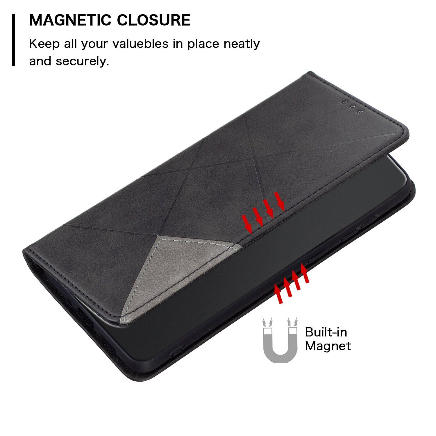 Чохол-книжка з кишеньками UniCase Geometric Pattern для Realme 16 Pro - Grey. Фото 9 Чохол-книжка з кишеньками UniCase Geometric Pattern для Realme 16 Pro - Grey (428017H). Фото 9 з 12