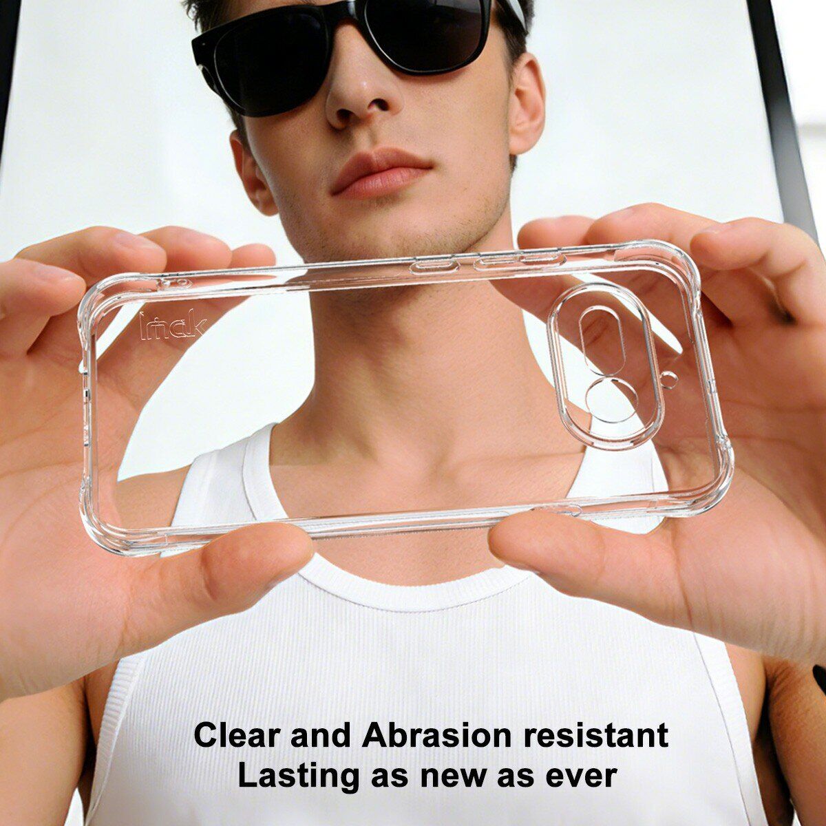 Чохол з посиленими кутами IMAK Airbag MAX Case для Nothing Phone (4a) - Transparent. Фото 4 Чохол з посиленими кутами IMAK Airbag MAX Case для Nothing Phone (4a) - Transparent (411306T). Фото 4 з 10