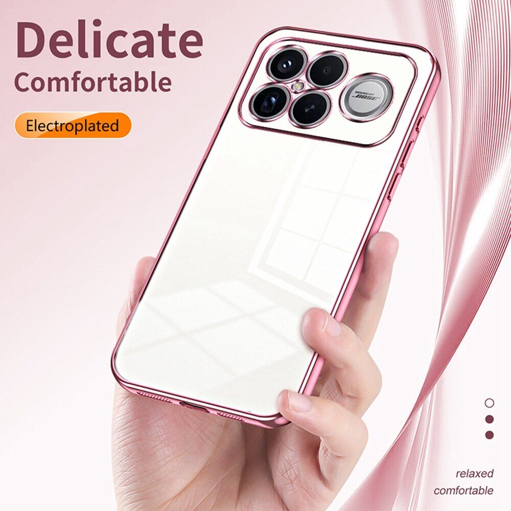 Защитный чехол Reframe Electroplating Frame для Xiaomi Poco F8 Ultra - Pink. Фото 6 Защитный чехол Reframe Electroplating Frame для Xiaomi Poco F8 Ultra - Pink (403447P). Фото 6 из 7