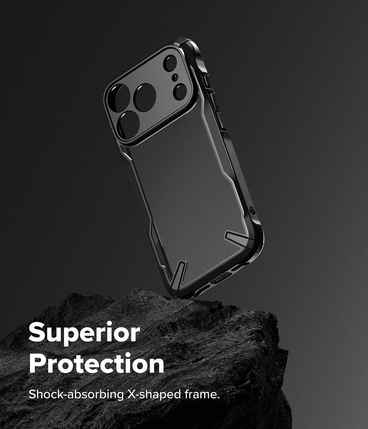 Защитный чехол Ringke Fusion X для iPhone 17 Pro (8800328810914) - Camo Black. Фото 4 Защитный чехол Ringke Fusion X для iPhone 17 Pro (8800328810914) - Camo Black (422700C). Фото 4 из 10