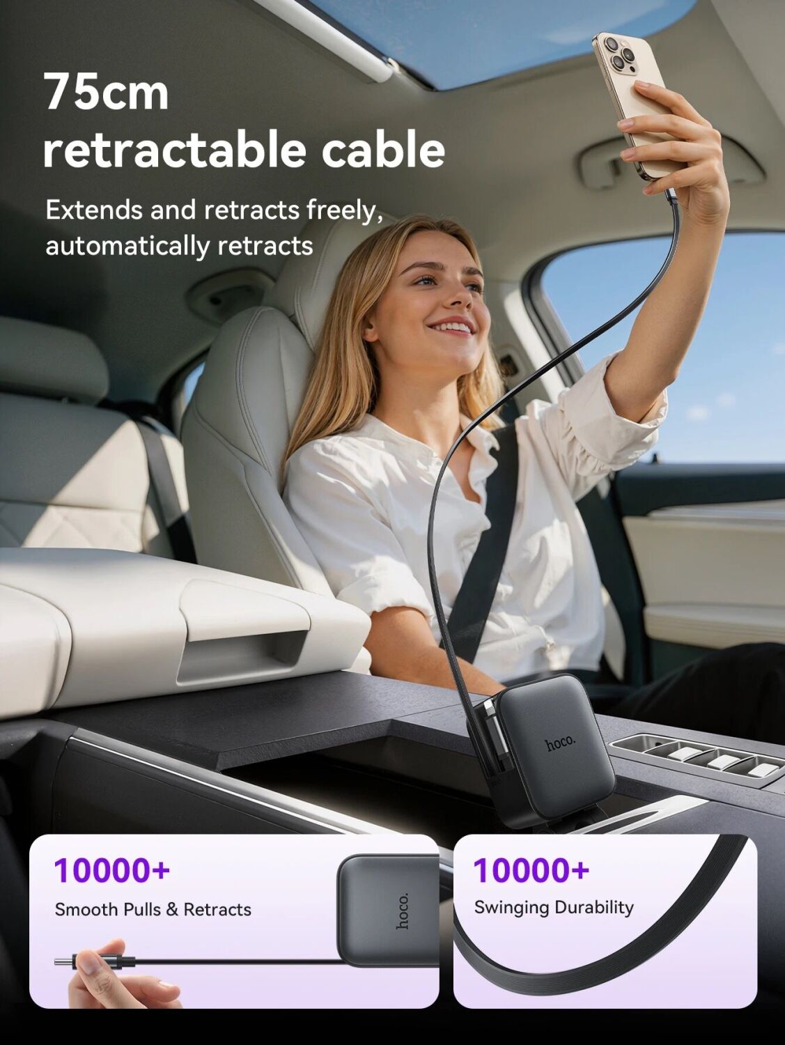 Автомобильное зарядное устройство Hoco Z67A Triunfar PD60W (USB + Type-C) + кабель Type-C to Lightning - Black. Фото 12 Автомобильное зарядное устройство Hoco Z67A Triunfar PD60W (USB + Type-C) + кабель Type-C to Lightning - Black (923416B). Фото 12 из 16