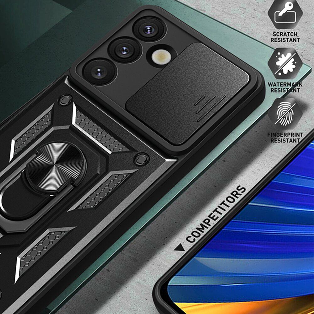 Чехол с защитой камеры Deexe Armor Shield для Samsung Galaxy A57 (A576) - Black. Фото 4 Чехол с защитой камеры Deexe Armor Shield для Samsung Galaxy A57 (A576) - Black (406126B). Фото 4 из 9