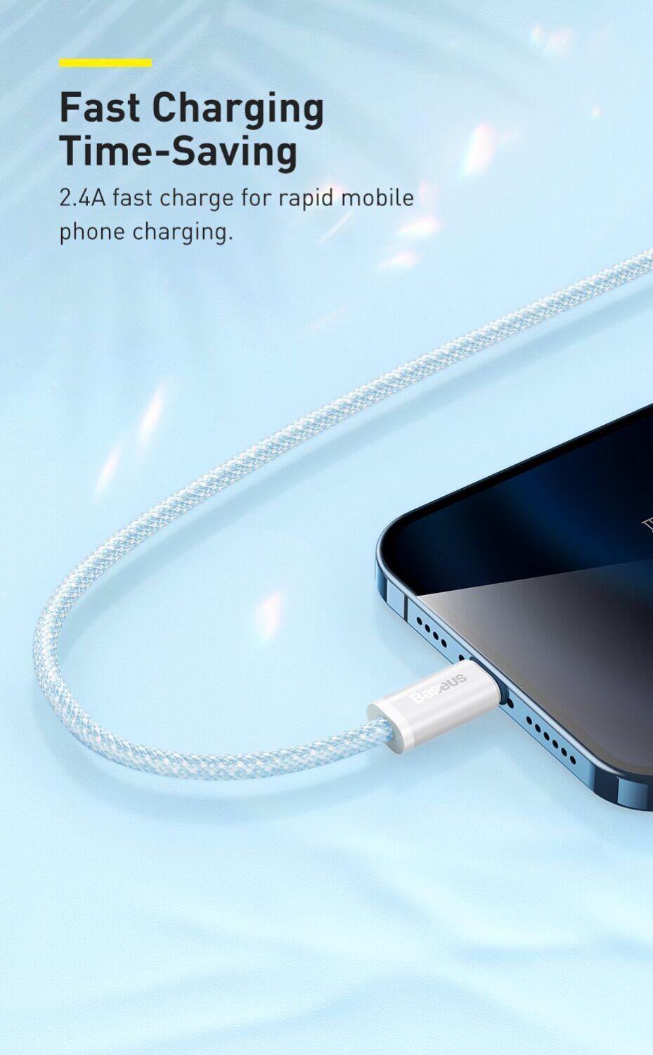 Кабель Baseus Dynamic Series USB to Lightning (2.4A, 1m) CALD000402 - White. Фото 9 Кабель Baseus Dynamic Series USB to Lightning (2.4A, 1m) CALD000402 - White (896286W). Фото 9 з 20