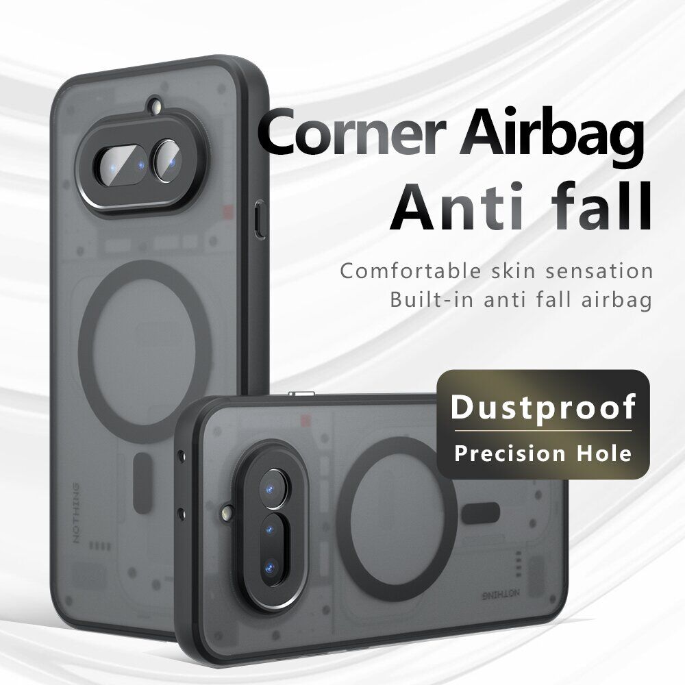Захисний чохол Deexe Matte Skin with MagSafe для Nothing Phone (4a) - Black. Фото 2 Захисний чохол Deexe Matte Skin with MagSafe для Nothing Phone (4a) - Black (411307B). Фото 2 з 10