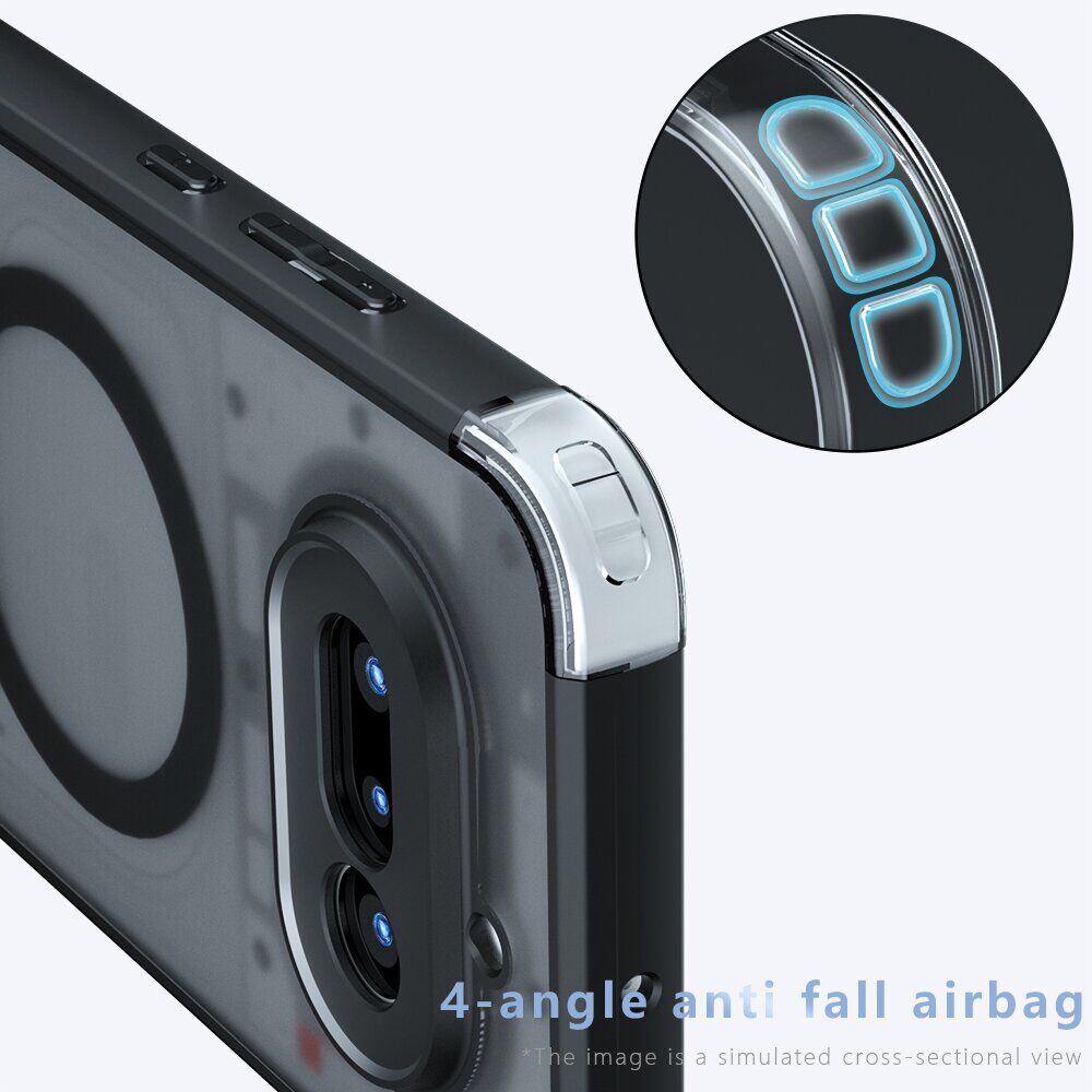Захисний чохол Deexe Matte Skin with MagSafe для Nothing Phone (4a) - Black. Фото 4 Захисний чохол Deexe Matte Skin with MagSafe для Nothing Phone (4a) - Black (411307B). Фото 4 з 10