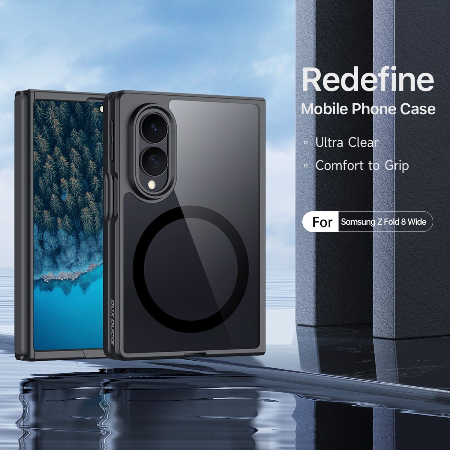 Защитный чехол DUX DUCIS Aimo Series Magnetic (FF) для Samsung Galaxy Fold 8 - Black. Фото 4 Защитный чехол DUX DUCIS Aimo Series Magnetic (FF) для Samsung Galaxy Fold 8 - Black (424504B). Фото 4 из 11