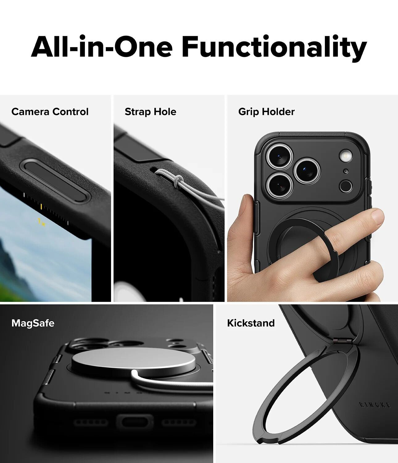 Защитный чехол Ringke Alles Magnetic (FP) для iPhone 18 Pro (8800380463233) - Gun Metal. Фото 4 Защитный чехол Ringke Alles Magnetic (FP) для iPhone 18 Pro (8800380463233) - Gun Metal (423778H). Фото 4 из 18