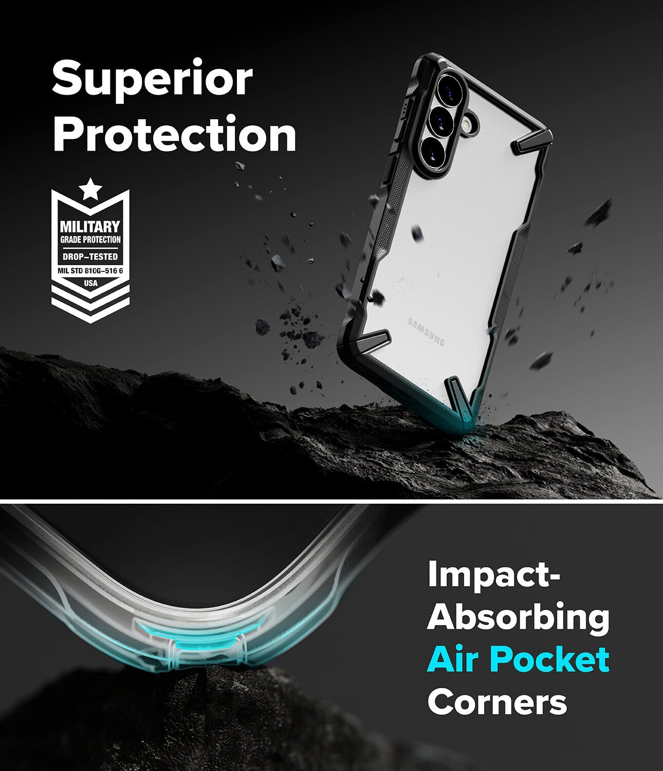 Защитный чехол Ringke Fusion X для Samsung Galaxy S26 (S942) 8800328815582 - Black. Фото 9 Защитный чехол Ringke Fusion X для Samsung Galaxy S26 (S942) 8800328815582 - Black (407203B). Фото 9 из 17