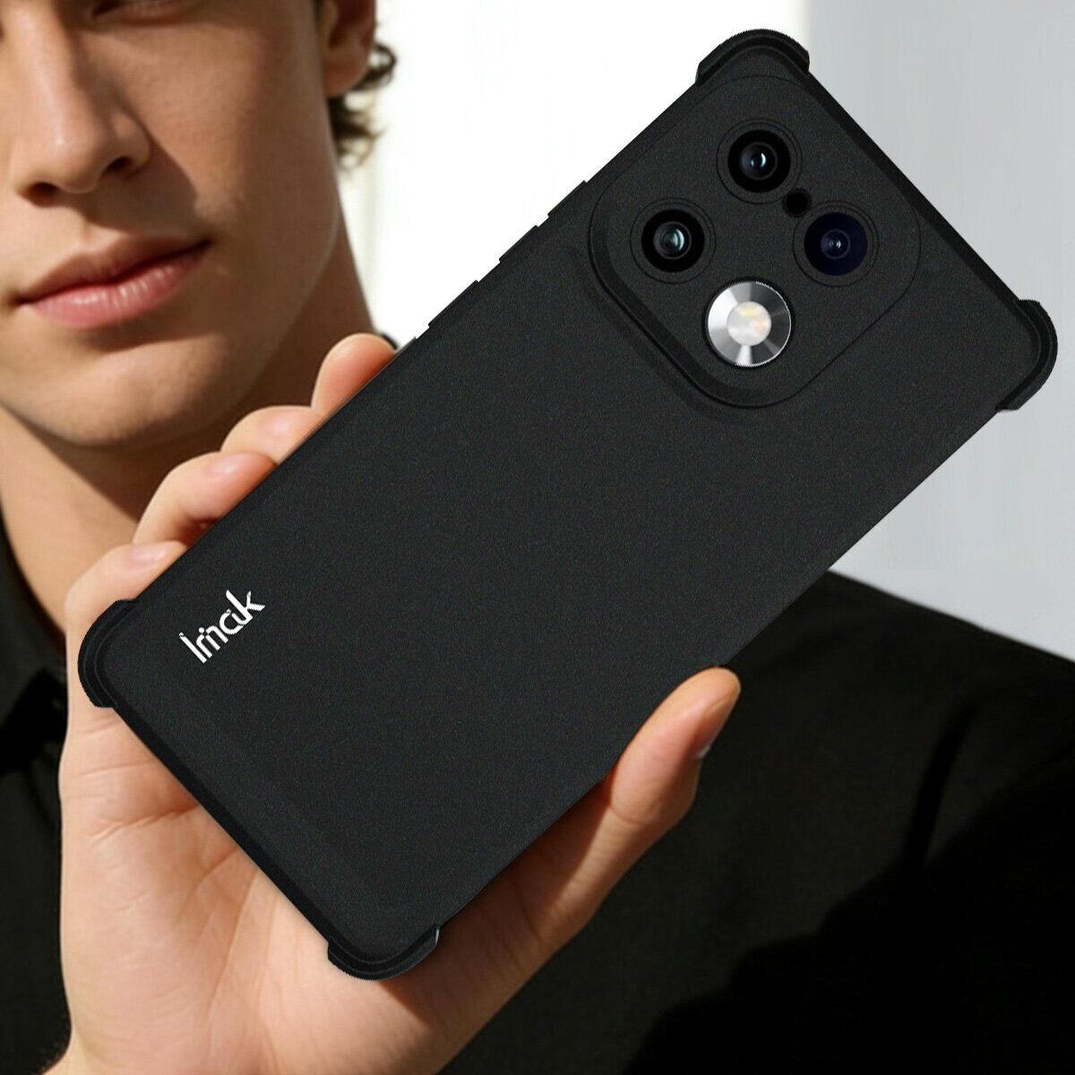 Захисний чохол IMAK Airbag Sand Case для Realme 16 Pro Plus - Black. Фото 4 Захисний чохол IMAK Airbag Sand Case для Realme 16 Pro Plus - Black (428512B). Фото 4 з 9