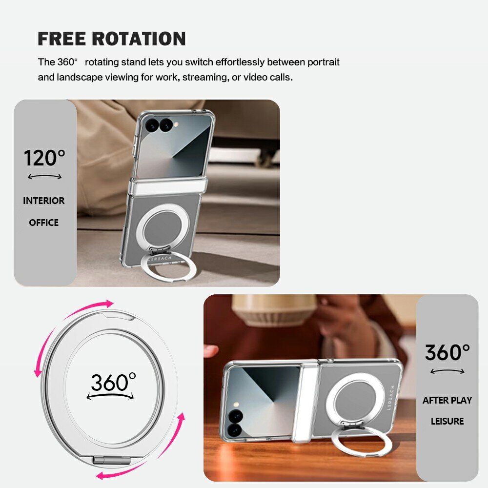 Защитный чехол LEREACH TOC Crystal MagStand для Samsung Galaxy Flip 8 - Transparent. Фото 6 Защитный чехол LEREACH TOC Crystal MagStand для Samsung Galaxy Flip 8 - Transparent (423563T). Фото 6 из 13