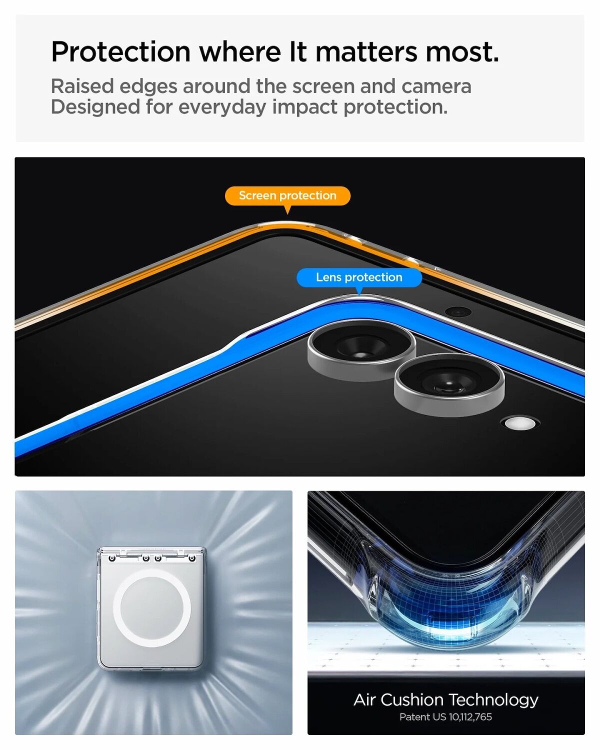 Защитный чехол Spigen Ultra Hybrid Pro (MagFit) (FF) для Samsung Galaxy Flip 8 (ACS11524) - Clear. Фото 9 Защитный чехол Spigen Ultra Hybrid Pro (MagFit) (FF) для Samsung Galaxy Flip 8 (ACS11524) - Clear (423561C). Фото 9 из 13