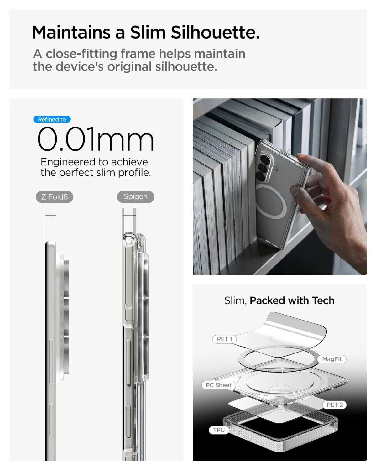 Защитный чехол Spigen Ultra Hybrid Pro (MagFit) FF для Samsung Galaxy Fold 8 Ultra (ACS11506) - Clear White. Фото 12 Защитный чехол Spigen Ultra Hybrid Pro (MagFit) FF для Samsung Galaxy Fold 8 Ultra (ACS11506) - Clear White (424092W). Фото 12 из 13