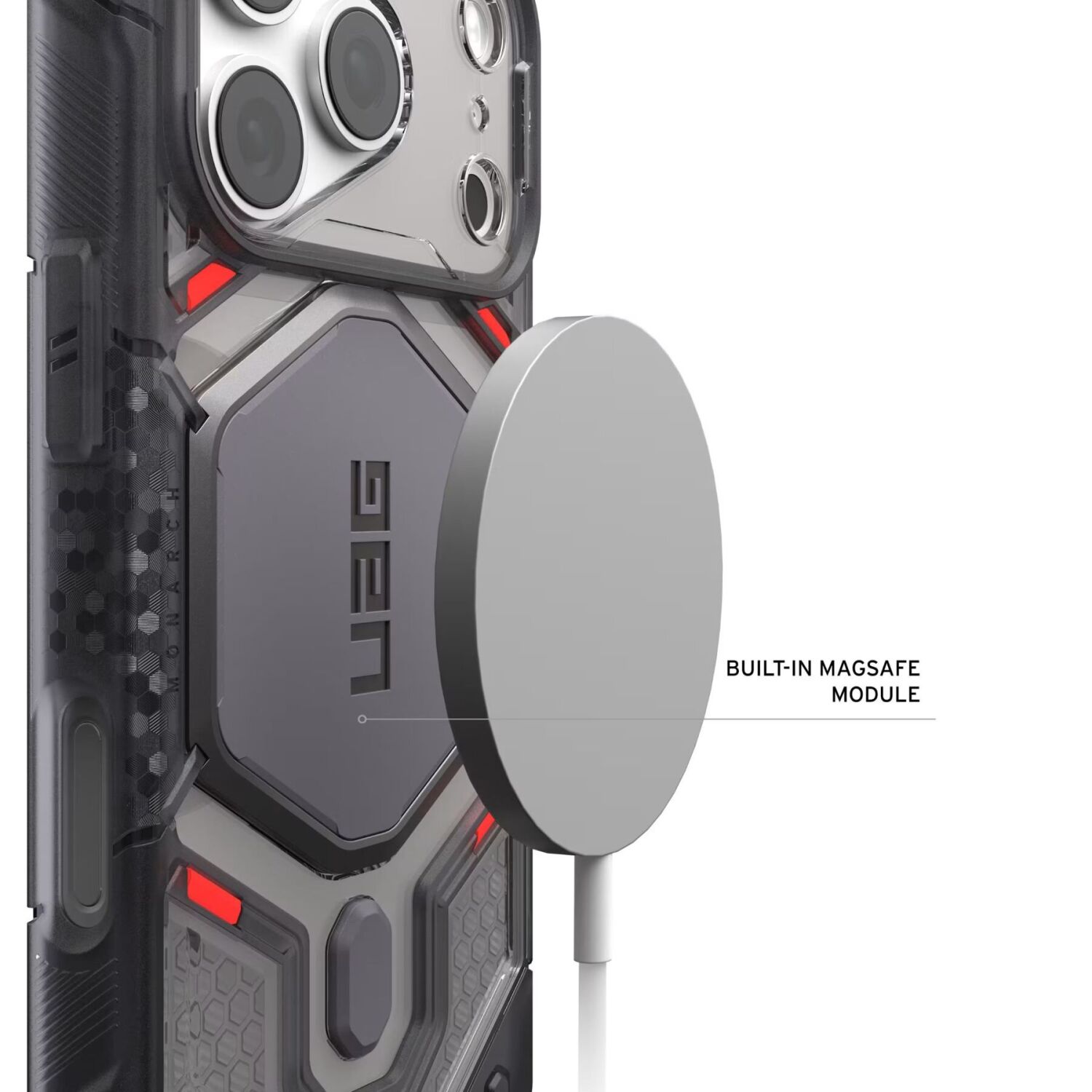 Защитный чехол URBAN ARMOR GEAR Monarch Pro Veil для iPhone 18 Pro (114569113190) - Ash. Фото 6 Защитный чехол URBAN ARMOR GEAR Monarch Pro Veil для iPhone 18 Pro (114569113190) - Ash (440114A). Фото 6 из 12