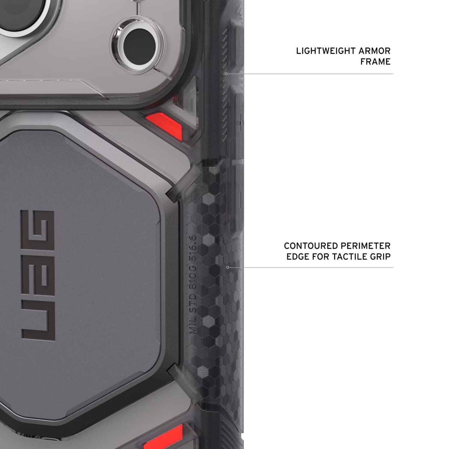 Защитный чехол URBAN ARMOR GEAR Monarch Pro Veil для iPhone 18 Pro (114569113190) - Ash. Фото 8 Защитный чехол URBAN ARMOR GEAR Monarch Pro Veil для iPhone 18 Pro (114569113190) - Ash (440114A). Фото 8 из 12