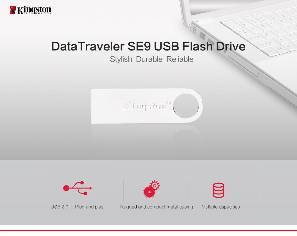 Флеш-память Kingston DT SE9 16GB Metal (DTSE9H/16GB). Фото 3 Флеш-память Kingston DT SE9 16GB Metal (DTSE9H/16GB) (989807). Фото 3 из 7