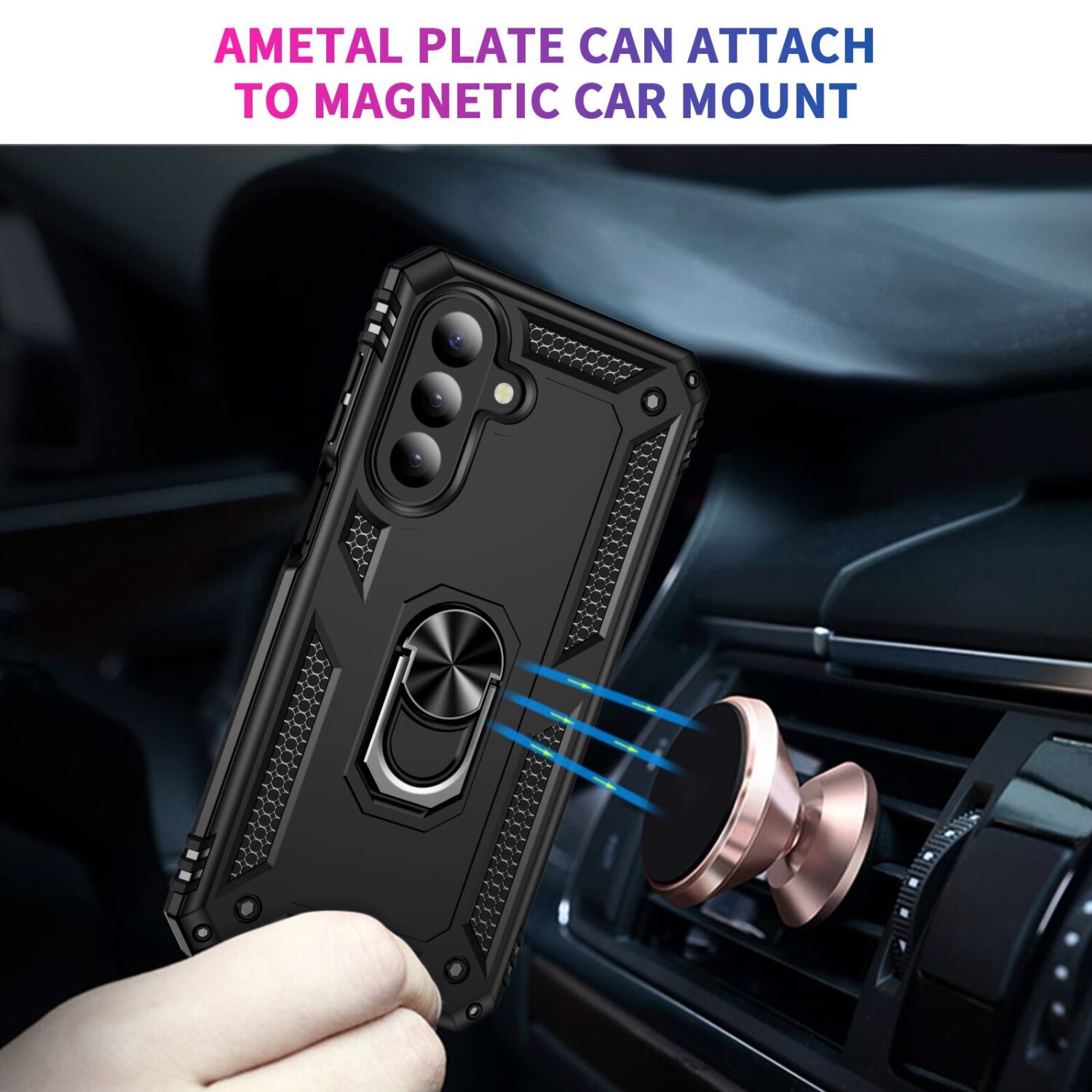 Противоударный чехол с подставкой Deexe Armor Case для Samsung Galaxy A27 (A276) - Black. Фото 4 Противоударный чехол с подставкой Deexe Armor Case для Samsung Galaxy A27 (A276) - Black (408614B). Фото 4 из 7