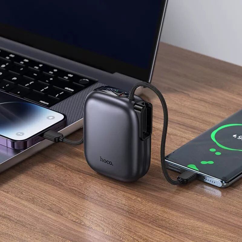 Внешний аккумулятор HOCO Q49 Peak PD20W (10000mAh) + кабель Type-C + Lightning - Metal Gray. Фото 5 Внешний аккумулятор HOCO Q49 Peak PD20W (10000mAh) + кабель Type-C + Lightning - Metal Gray (995782H). Фото 5 из 7