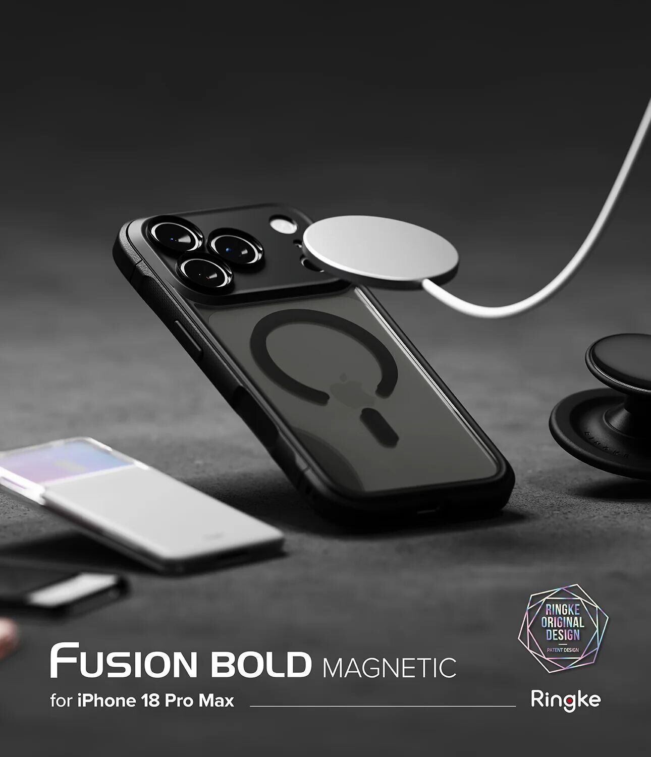 Защитный чехол Ringke Fusion Bold MagSafe для iPhone 18 Pro Max / 17 Pro Max (8800380461666) - Matte Black. Фото 6 Защитный чехол Ringke Fusion Bold MagSafe для iPhone 18 Pro Max / 17 Pro Max (8800380461666) - Matte Black (423981MB). Фото 6 из 22