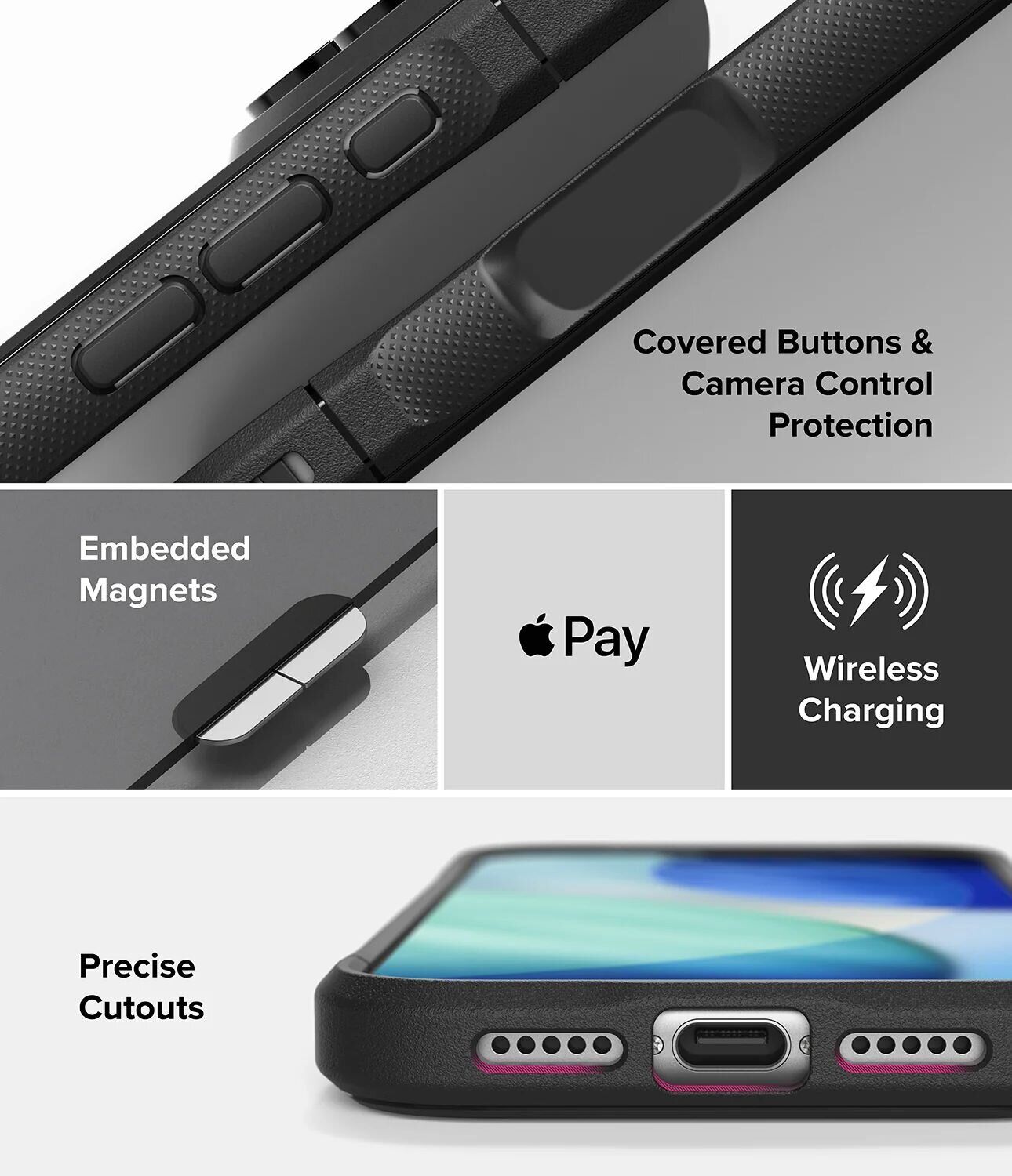 Защитный чехол Ringke Fusion Bold MagSafe для iPhone 18 Pro Max / 17 Pro Max (8800380461666) - Matte Black. Фото 20 Защитный чехол Ringke Fusion Bold MagSafe для iPhone 18 Pro Max / 17 Pro Max (8800380461666) - Matte Black (423981MB). Фото 20 из 22