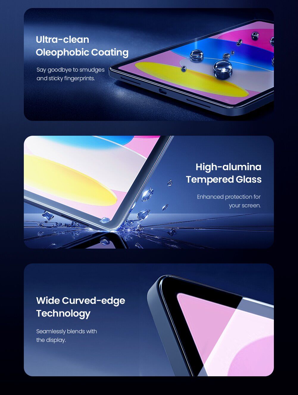 Защитное стекло NILLKIN Amazing H+ Pro (FT) для iPad 10.9 (2022) / iPad 11 (2025). Фото 8 Защитное стекло NILLKIN Amazing H+ Pro (FT) для iPad 10.9 (2022) / iPad 11 (2025) (306481). Фото 8 из 22