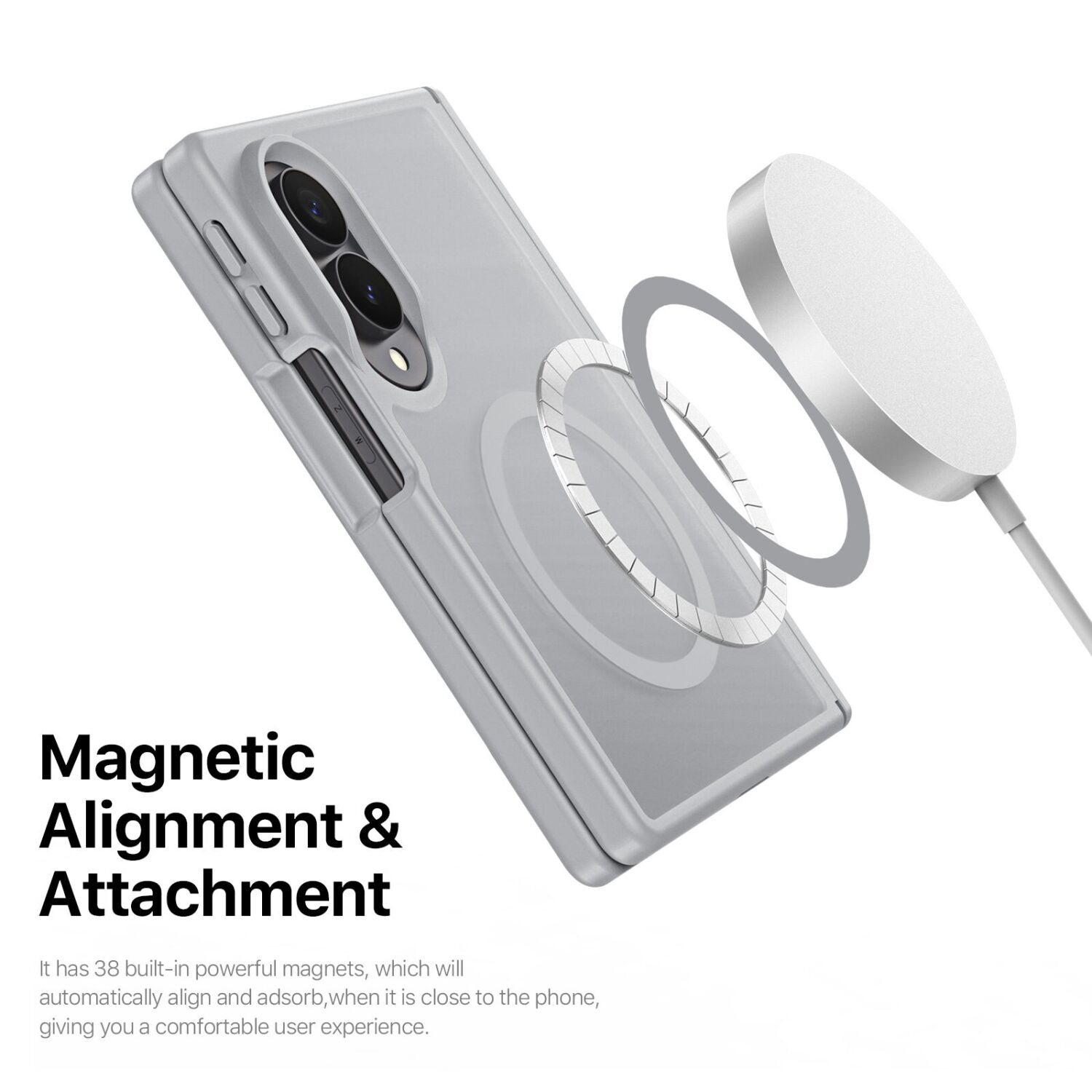 Защитный чехол DUX DUCIS Yind Series MagSafe (FF) для Samsung Galaxy Fold 8 - Grey. Фото 6 Защитный чехол DUX DUCIS Yind Series MagSafe (FF) для Samsung Galaxy Fold 8 - Grey (424506H). Фото 6 из 10