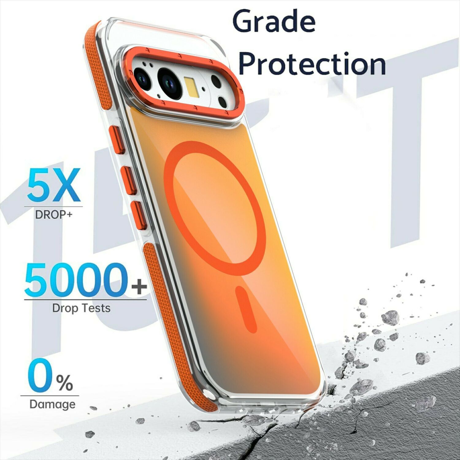 Захисний чохол Reframe ChromaGlow для Google Pixel 10 / 10 Pro - Orange. Фото 2 Захисний чохол Reframe ChromaGlow для Google Pixel 10 / 10 Pro - Orange (385924O). Фото 2 з 6