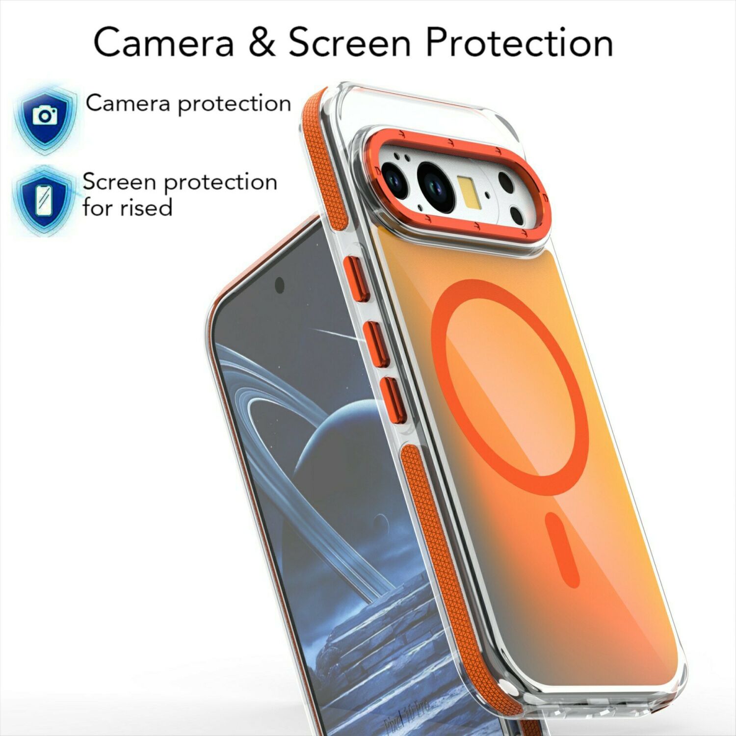 Захисний чохол Reframe ChromaGlow для Google Pixel 10 / 10 Pro - Orange. Фото 3 Захисний чохол Reframe ChromaGlow для Google Pixel 10 / 10 Pro - Orange (385924O). Фото 3 з 6