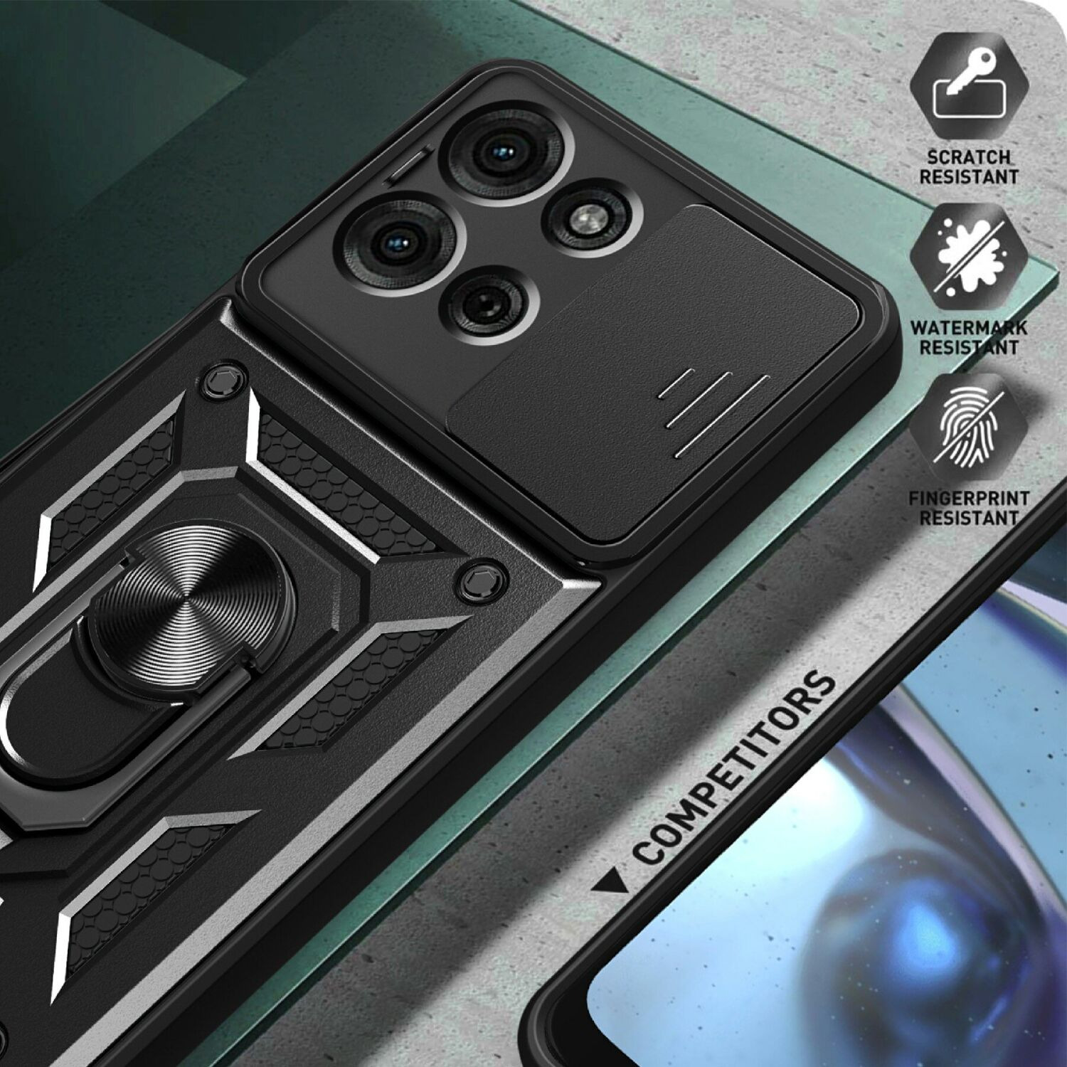 Чохол із захистом камери Deexe Armor Shield для Motorola Moto G75 - Gold. Фото 4 Чохол із захистом камери Deexe Armor Shield для Motorola Moto G75 - Gold (367852F). Фото 4 з 9