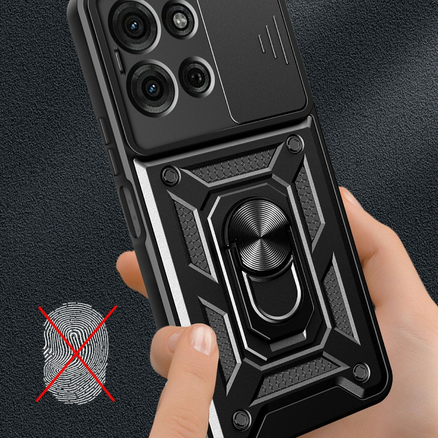 Чохол із захистом камери Deexe Armor Shield для Motorola Moto G75 - Gold. Фото 5 Чохол із захистом камери Deexe Armor Shield для Motorola Moto G75 - Gold (367852F). Фото 5 з 9