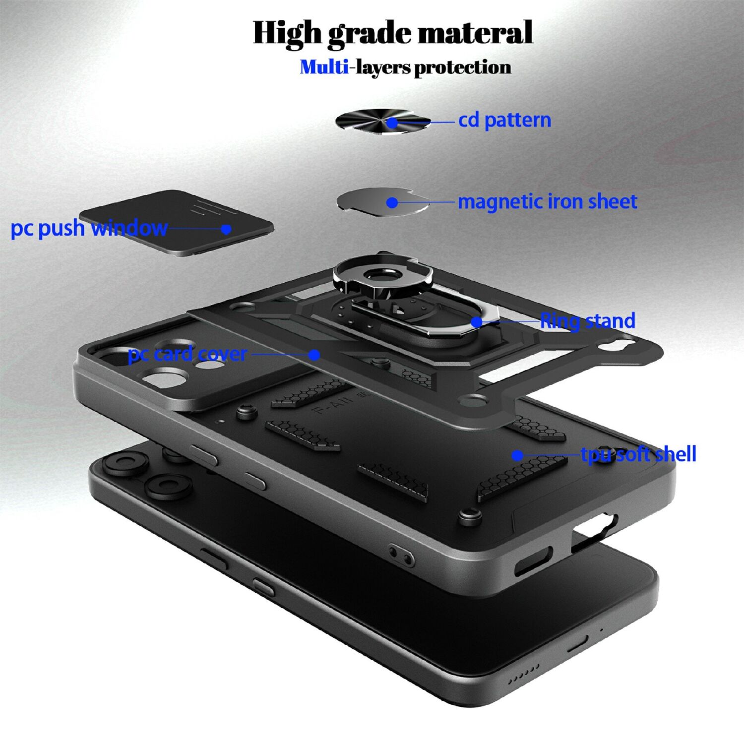 Чохол із захистом камери Deexe Armor Shield для Nothing Phone (3a) Lite - Black. Фото 2 Чохол із захистом камери Deexe Armor Shield для Nothing Phone (3a) Lite - Black (405427B). Фото 2 з 9