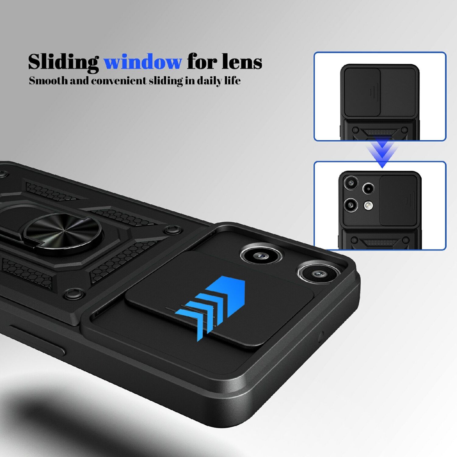 Чохол із захистом камери Deexe Armor Shield для Nothing Phone (3a) Lite - Black. Фото 5 Чохол із захистом камери Deexe Armor Shield для Nothing Phone (3a) Lite - Black (405427B). Фото 5 з 9