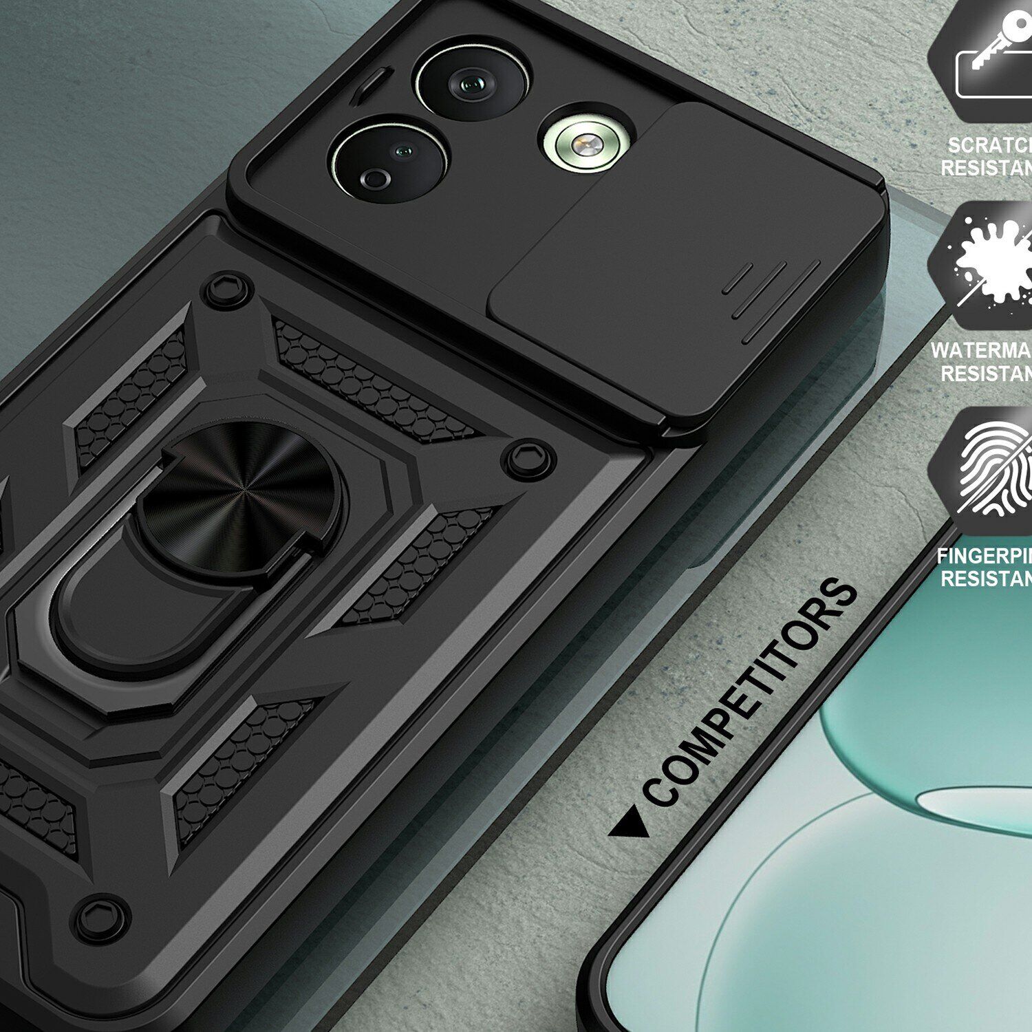 Чехол с защитой камеры Deexe Armor Shield для Xiaomi Redmi Note 17 Pro Max - Black. Фото 4 Чехол с защитой камеры Deexe Armor Shield для Xiaomi Redmi Note 17 Pro Max - Black (430606B). Фото 4 из 9