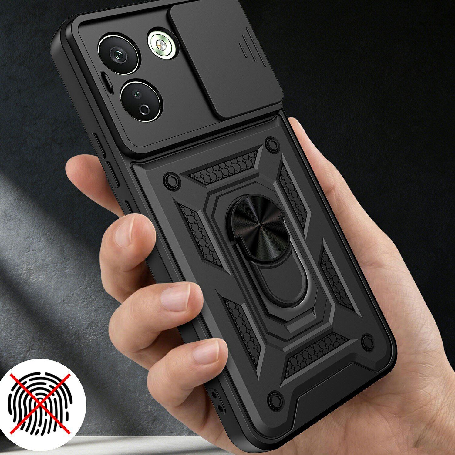 Чехол с защитой камеры Deexe Armor Shield для Xiaomi Redmi Note 17 Pro Max - Black. Фото 5 Чехол с защитой камеры Deexe Armor Shield для Xiaomi Redmi Note 17 Pro Max - Black (430606B). Фото 5 из 9