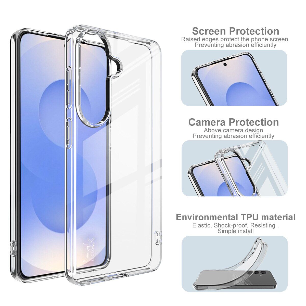 Силиконовый чехол IMAK UX-10 Series для Samsung Galaxy S26 - Transparent. Фото 5 Силиконовый чехол IMAK UX-10 Series для Samsung Galaxy S26 - Transparent (404267T). Фото 5 из 6