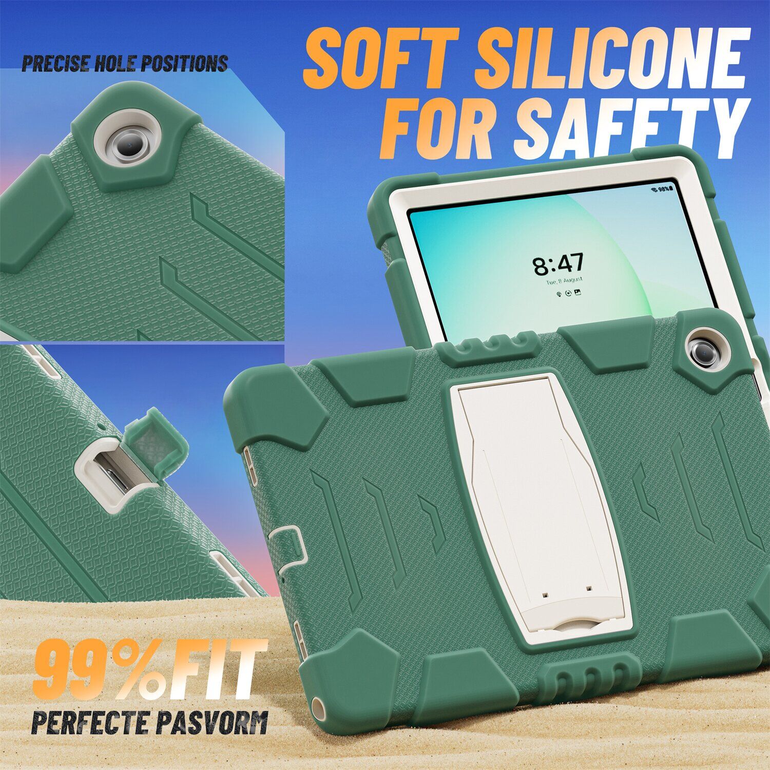 Защитный чехол Reframe Hybrid Armor для Samsung Galaxy Tab A11 Plus (X230/236) - Mint Green. Фото 6 Защитный чехол Reframe Hybrid Armor для Samsung Galaxy Tab A11 Plus (X230/236) - Mint Green (401622MG). Фото 6 из 9