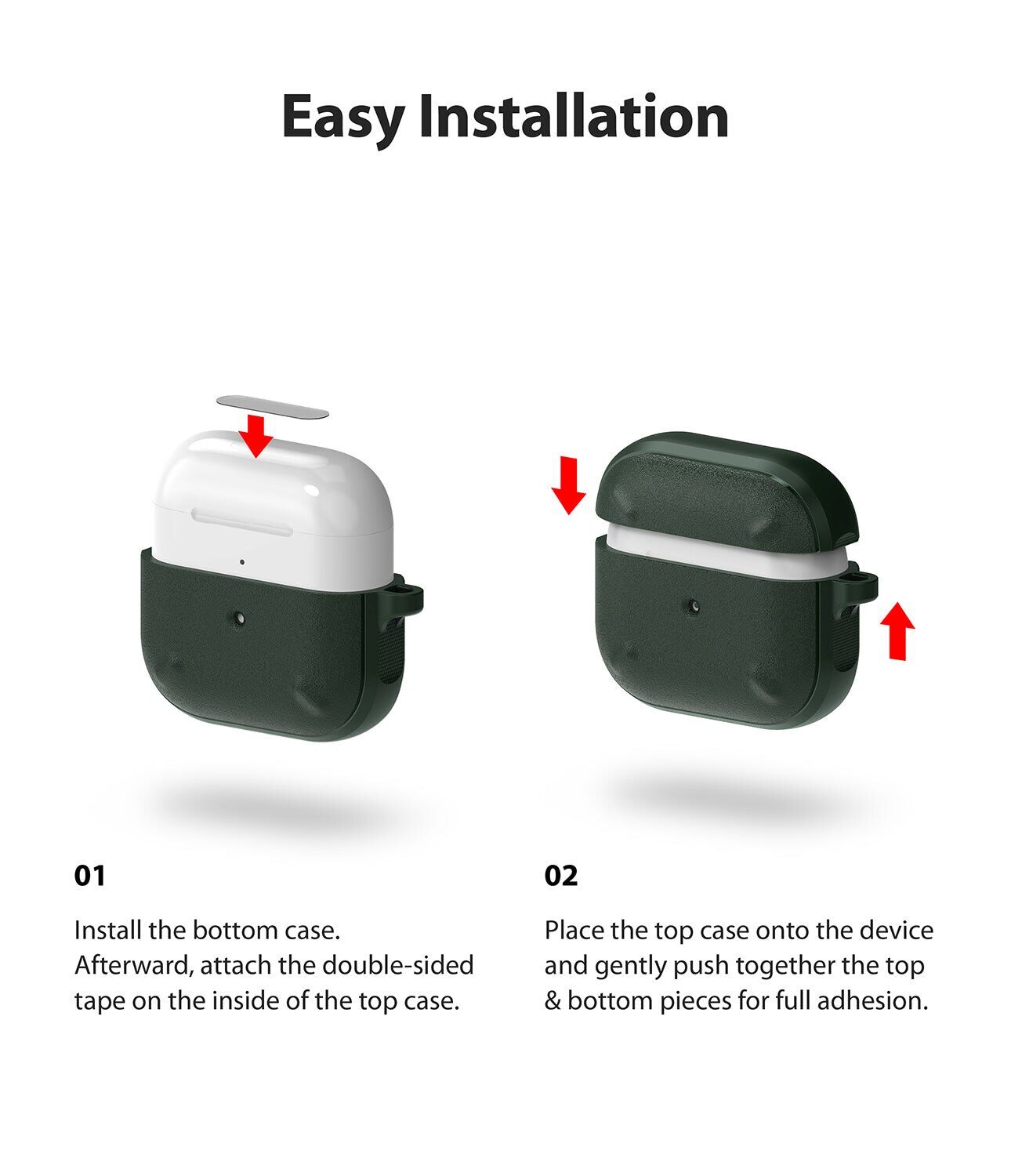 Захисний чохол Ringke Onyx (FH) для AirPods 3 (8809785458585) - Dark Green. Фото 11 Захисний чохол Ringke Onyx (FH) для AirPods 3 (8809785458585) - Dark Green (287254DG). Фото 11 з 13