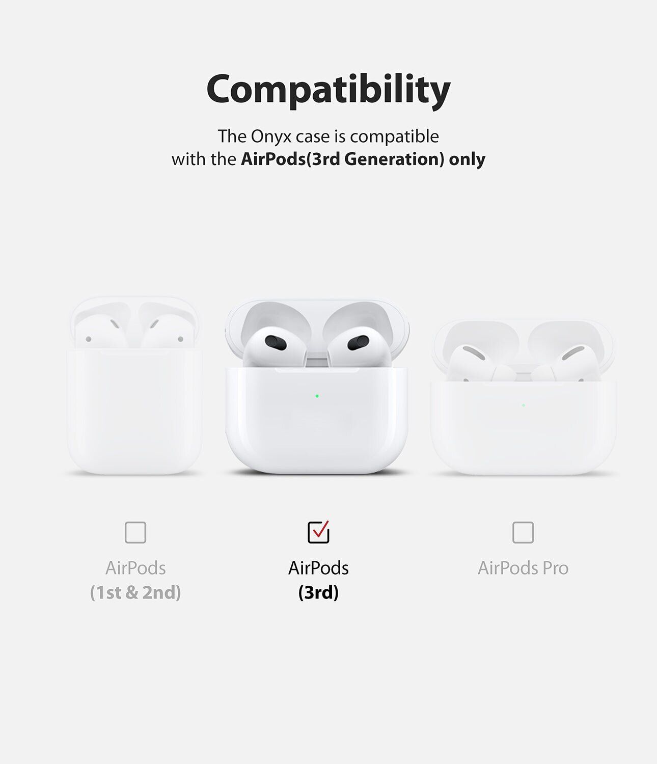 Захисний чохол Ringke Onyx (FH) для AirPods 3 (8809785458585) - Dark Green. Фото 3 Захисний чохол Ringke Onyx (FH) для AirPods 3 (8809785458585) - Dark Green (287254DG). Фото 3 з 13