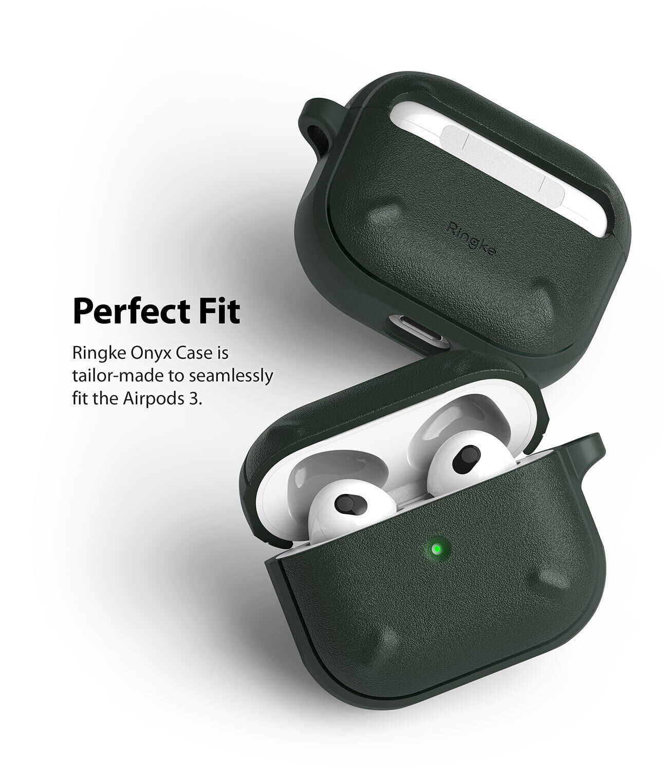 Захисний чохол Ringke Onyx (FH) для AirPods 3 (8809785458585) - Dark Green. Фото 4 Захисний чохол Ringke Onyx (FH) для AirPods 3 (8809785458585) - Dark Green (287254DG). Фото 4 з 13