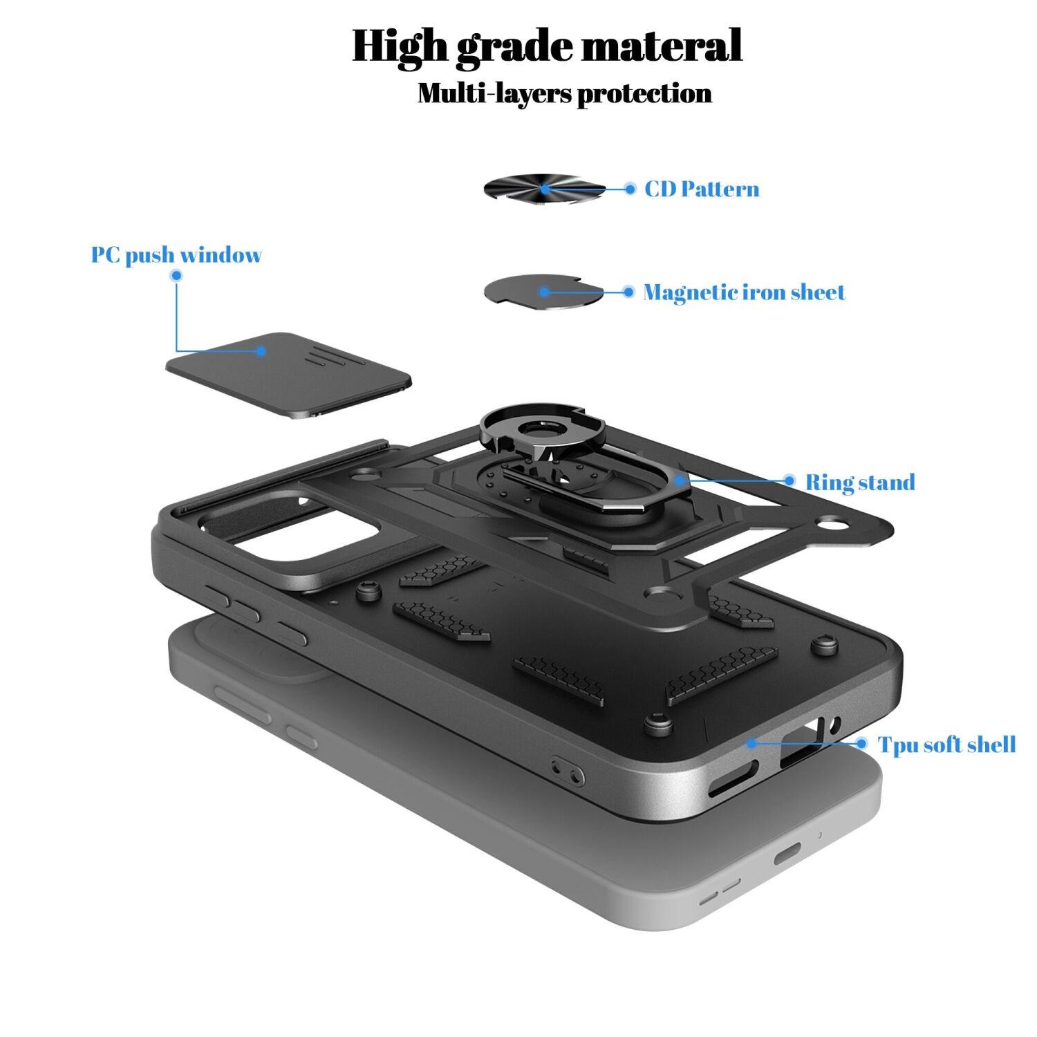 Чехол с защитой камеры Deexe Armor Shield для OnePlus Nord CE6 - Black. Фото 7 Чехол с защитой камеры Deexe Armor Shield для OnePlus Nord CE6 - Black (391605B). Фото 7 из 9