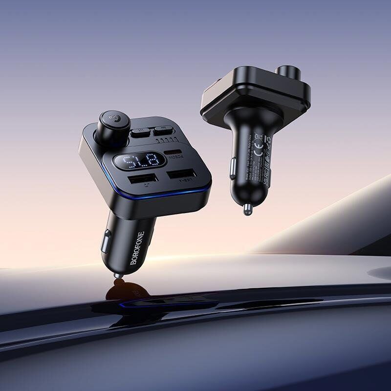 FM модулятор BOROFONE BC61 45W (2USB + Type-C) - Black. Фото 6 FM модулятор BOROFONE BC61 45W (2USB + Type-C) - Black (923316B). Фото 6 из 8