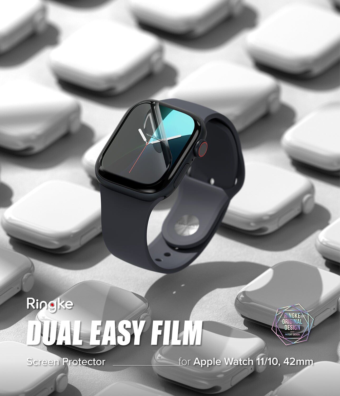 Комплект защитных пленок Ringke Dual Easy Pro Film для Apple Watch 10 / 11 42 mm (8800293851622). Фото 2 Комплект защитных пленок Ringke Dual Easy Pro Film для Apple Watch 10 / 11 42 mm (8800293851622) (371863). Фото 2 из 15