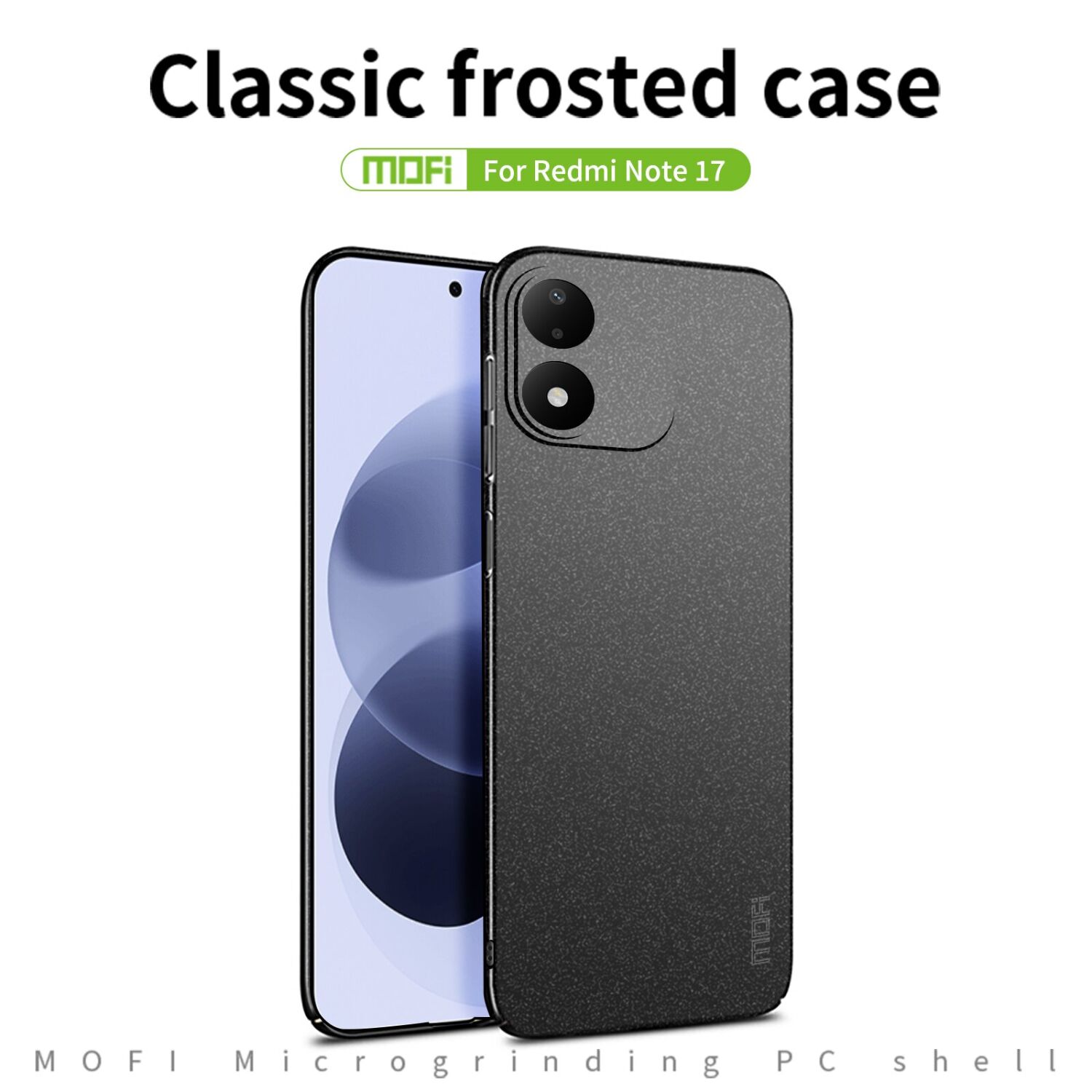 Пластиковий чохол MOFI Matte Series для Xiaomi Redmi Note 17 (4G/5G) - Black. Фото 2 Пластиковий чохол MOFI Matte Series для Xiaomi Redmi Note 17 (4G/5G) - Black (430047B). Фото 2 з 9