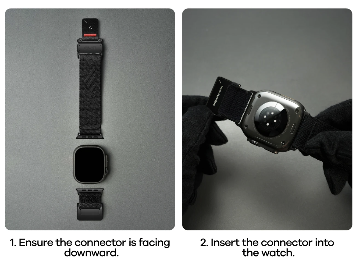 Ремінець AULUMU C03 Titanium Mag Buckle Quick-Release Band для Apple Watch 46 / 45 / 44 / SE 44 / 42 (Series 1-3) / Ultra (Gen 1-4) - Silver / Black. Фото 11 Ремінець AULUMU C03 Titanium Mag Buckle Quick-Release Band для Apple Watch 46 / 45 / 44 / SE 44 / 42 (Series 1-3) / Ultra (Gen 1-4) - Silver / Black (398001BS). Фото 11 з 12
